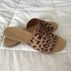 Women's size 8 leopard print slides